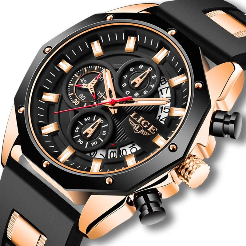 Sports multifunctional waterproof watch